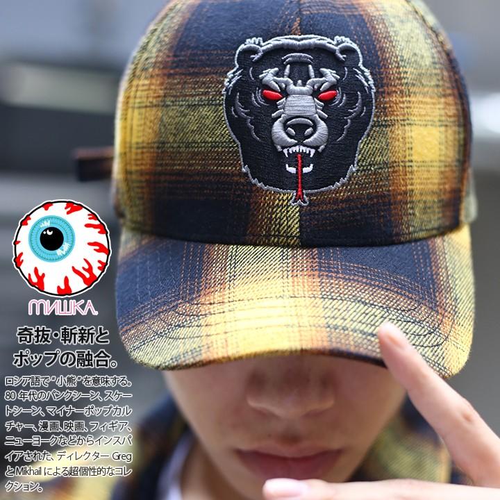 ミシカ Mishka 帽子 キャップ ローキャップ ボールキャップ Cap メンズ レディース B系 オンブレーチェック柄 Death Adder 熊 人気キャラクター 刺繍 本格派大人のb系xlダンス通販 通販 Yahoo ショッピング
