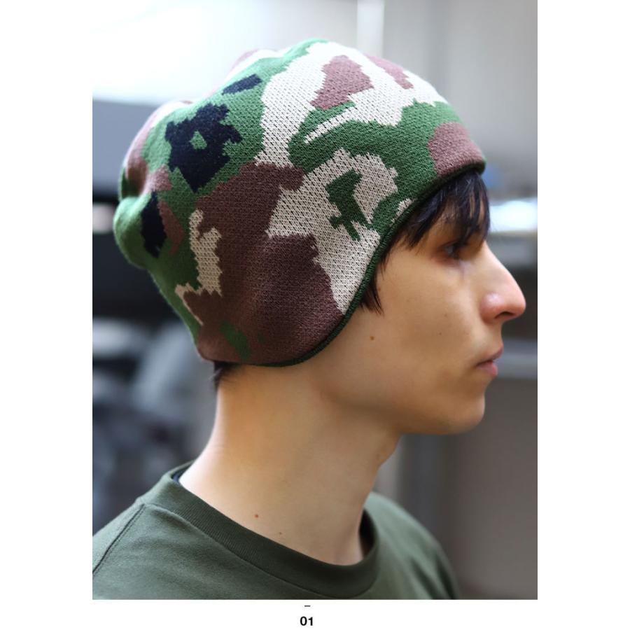 自衛隊 グッズ 陸自迷彩 ニット帽 耳当て 耳 ニットキャップ 防寒