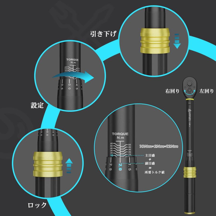 数量限定セールトルクレンチ プレセット型 差込角9.5mm(3 高精度±3% 8