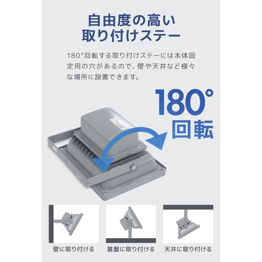 LED投光器 20W 200W相当 広角 広範囲 防塵 防水 LEDライト 作業灯 防犯 ワークライト 看板照明 屋外 ガレージ 昼光色 電球色 6個セット 一年保証 | WEIMALL | 09