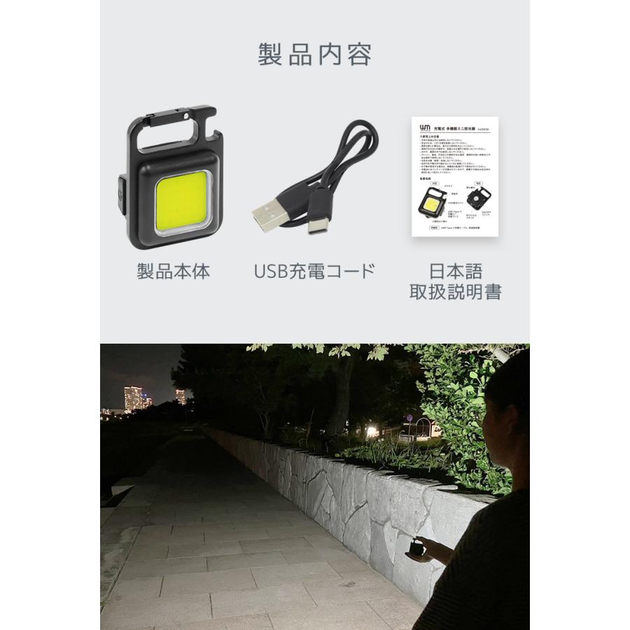 LEDライト LED 投光器 ミニ 作業灯 2個セット 小型 懐中電灯 屋外 ワークライト ランタン 屋外 キャンプ 軽い 充電式 磁石 整備 修理 夜間 COB 防水 WEIMALL | WEIMALL | 16