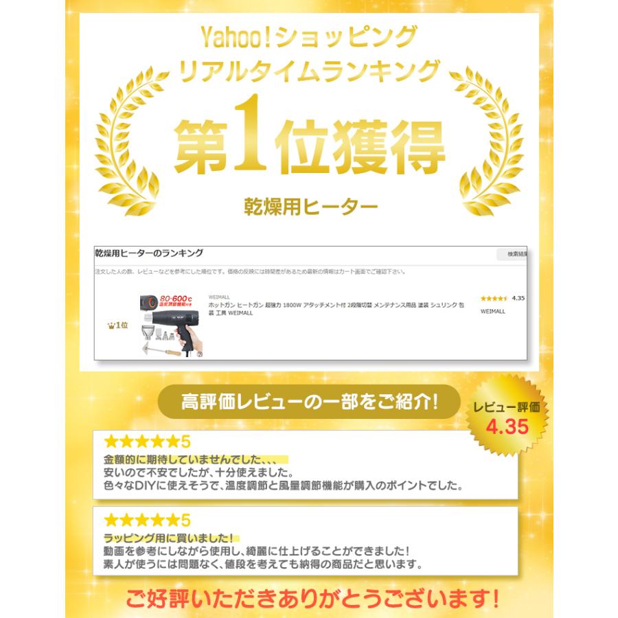 ホットガン ヒートガン 温度調整機能付き 超強力 1200W 4種類ノズル付き 2段階切替 メンテナンス用品 塗装 シュリンク 包装 工具 乾燥 剥離 WEIMALL | WEIMALL | 01