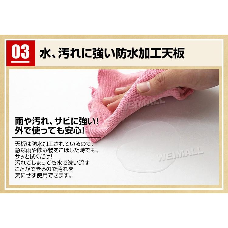 アウトドアテーブル 折りたたみ 51x70cm コンパクト ミニ 防水 ローテーブル アルミ レジャーテーブル ベランピング 庭キャンプ デイキャンプ | MERMONT | 03