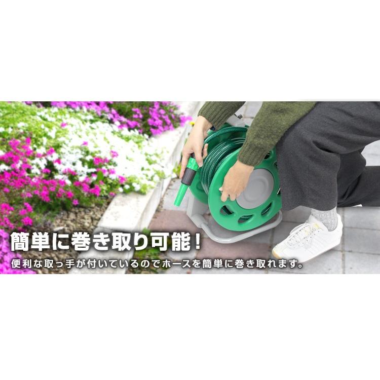 ホースリール 伸縮ホース m おしゃれ 水道ホース 丈夫 コンパクト 収納 超軽量 水まき 花壇 洗車 ガーデニング 園芸 Weimall a001gr Weimall 通販 Yahoo ショッピング