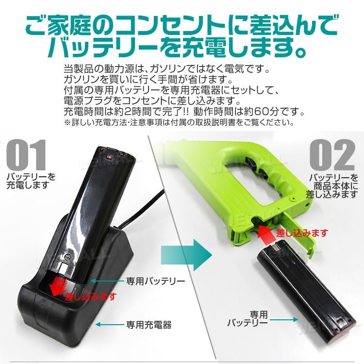 WEIMALL（ウェイモール） ヘッジトリマー 充電式 コードレス 高枝切り