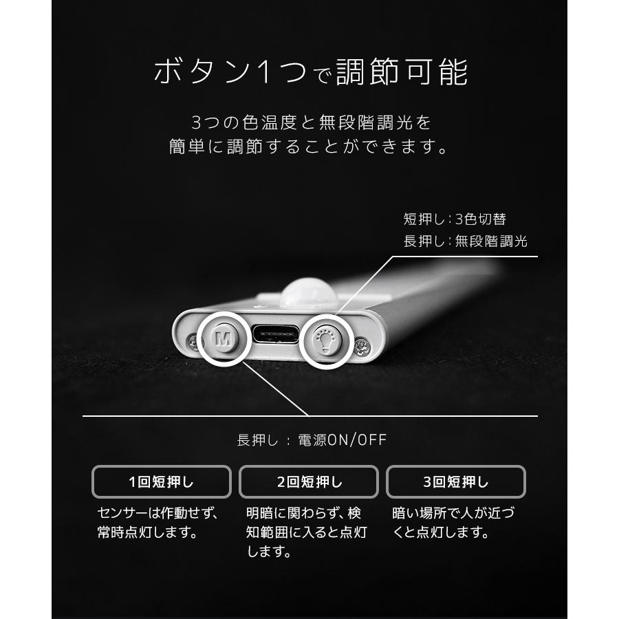 WEIMALL センサーライト 人感センサーライト 充電式 LED ライト