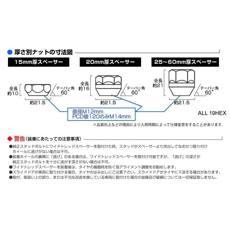 ワイドトレッド スペーサー 20mm 5穴 P1.5 シルバー ホイールスペーサー PCD114.3｜weimall｜03