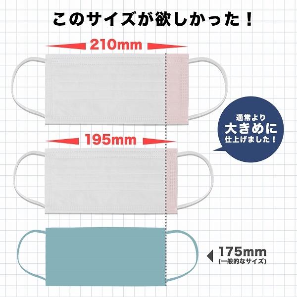 マスク 大きめ 2サイズ 不織布 10枚ずつ個包装 男性 三層構造 平ゴム仕様 立体プリーツ 使い捨て メンズ 大人用 白 大きいサイズ ビッグ Lサイズ 二重マスク｜weimall｜04