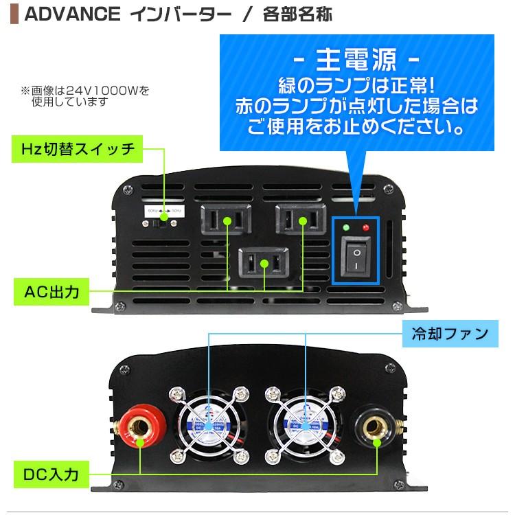 インバーター 12v 3000W DC12V/AC100V 定格3000W 最大6000W 疑似正弦波