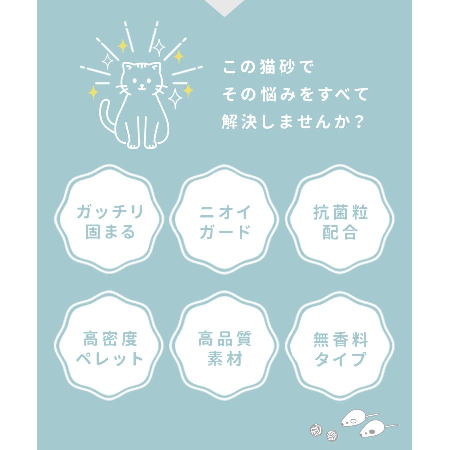 猫砂 ベントナイト 固まる 鉱物系 20L 猫 トイレ ネコ砂 猫用 飛び散り防止 無香料 抗菌 消臭 ペレット 瞬間吸収 キャットトイレ トイレ 猫 WEIMALL | WEIMALL | 04