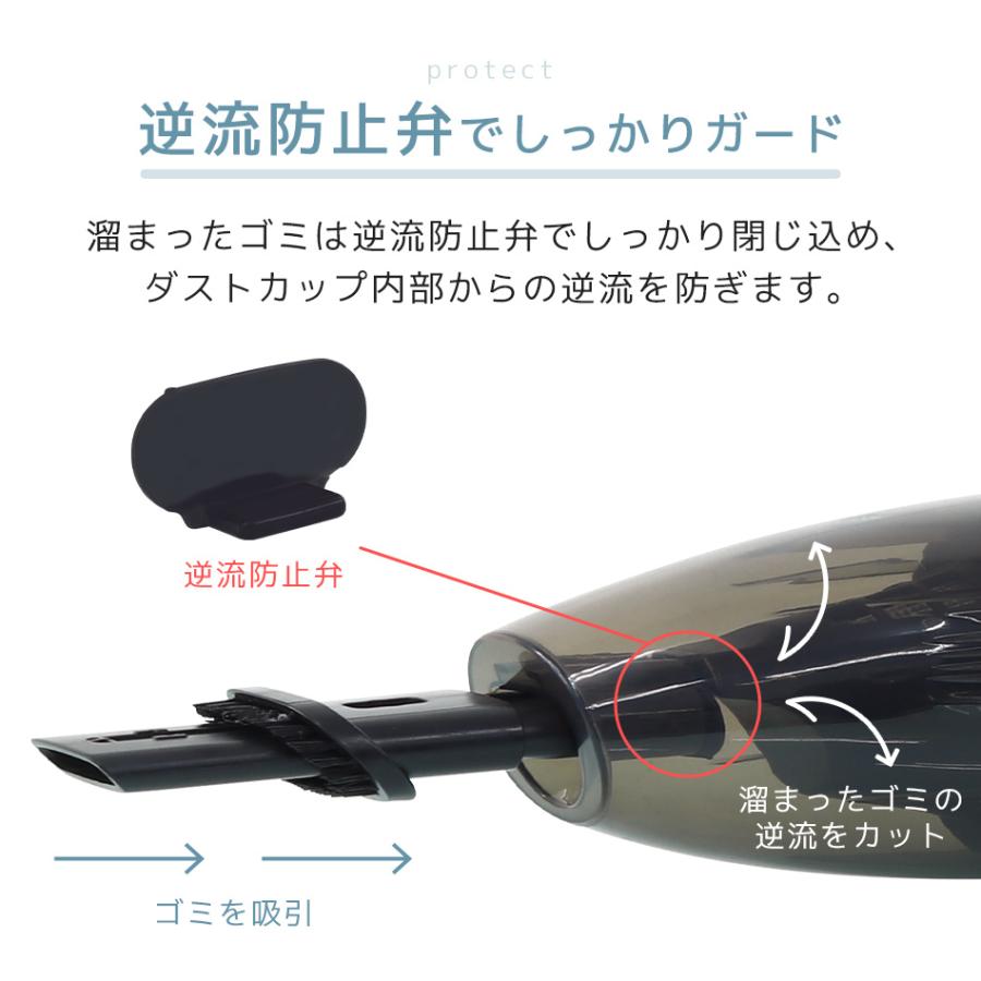 ハンディクリーナー コードレス 掃除機 充電式 小型掃除機 ハンディ―クリーナー 軽量 コンパクト LEDライト付き 水も吸い取る パワフル 車 充電式掃除機｜weimall｜11