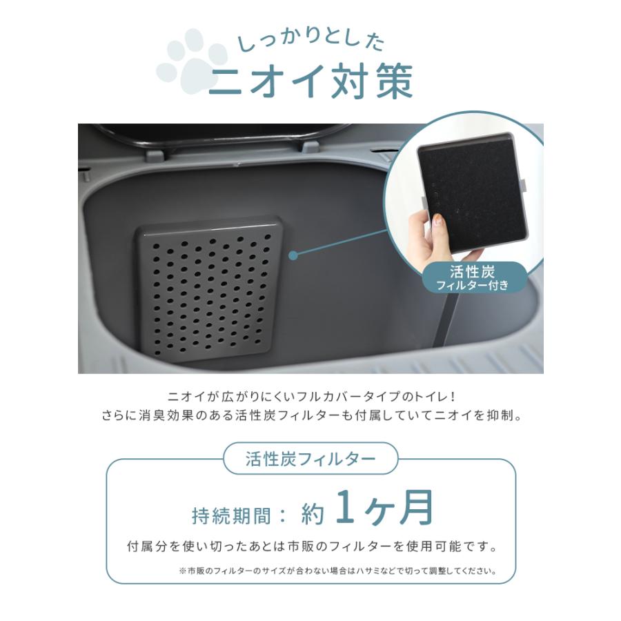 猫用トイレ 折り畳みトイレ 手入れ簡単 猫砂飛散防止 におい対策 引き出し トイレ用品 組み立て式 おしゃれ 猫用グッズ 折りたたみ キャットトイレ | WEIMALL | 06