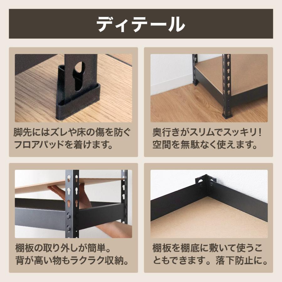 スチールラック メタルラック 幅80 2way 組み換え自由 耐荷重175kg 最大 5段 高さ調節可能 収納ラック ブラック オフィス Weimall Faa006bk Weimall 通販 Yahoo ショッピング