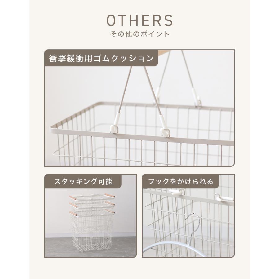 ランドリーバスケット 洗濯カゴ 3段 ランドリーワゴン 脱衣かご キャスター付き スリム 大容量 おしゃれ ランドリーワゴン 洗濯物入れ メッシュ | WEIMALL | 14