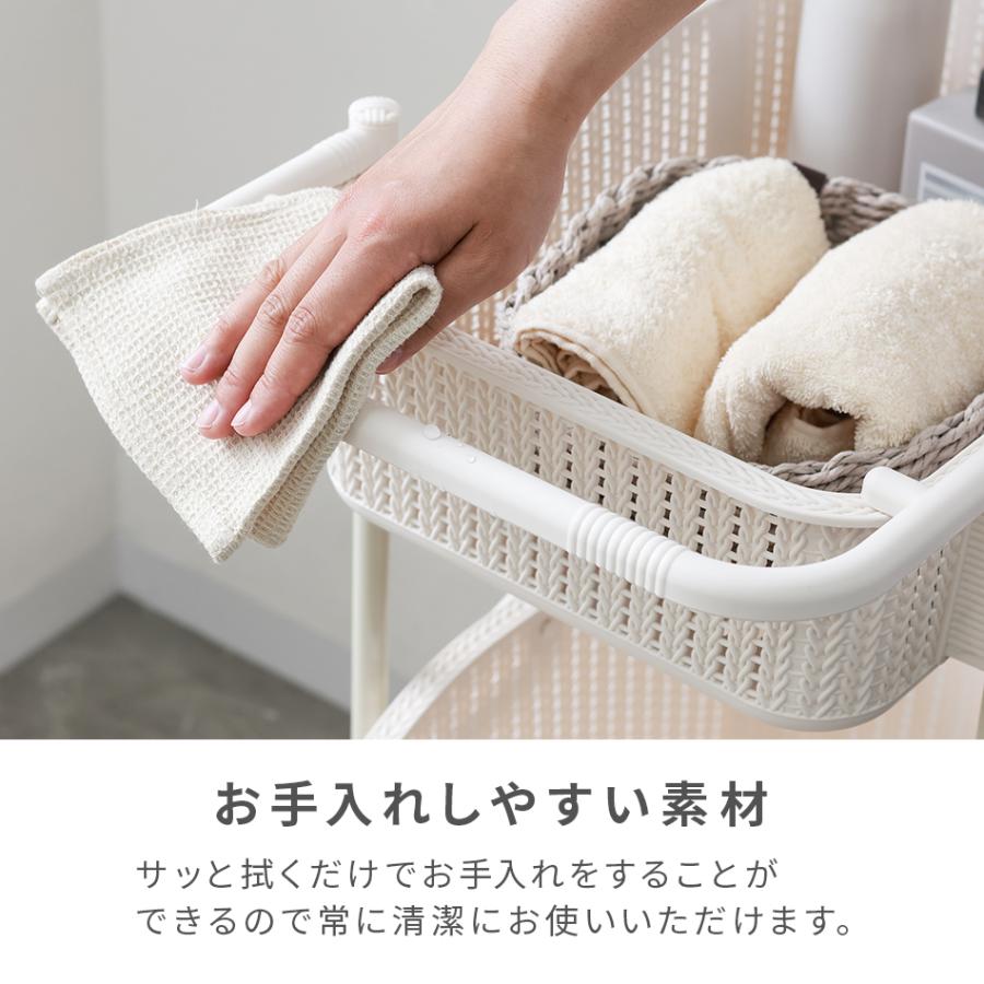 ランドリーバスケット 2段 洗濯カゴ ランドリーワゴン 脱衣かご 45L 大容量 スリム キャスター付き ランドリーラック 収納 北欧 おしゃれ 洗濯かご | WEIMALL | 15