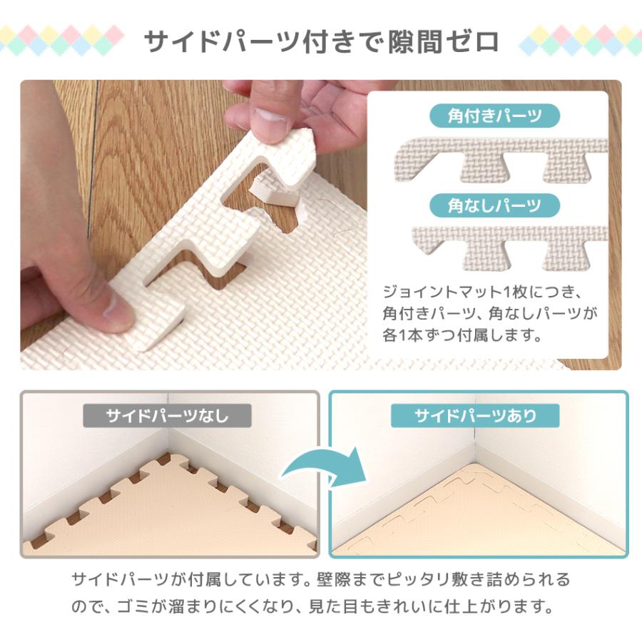 ジョイントマット 大判 厚手 2cm 12畳 60cm 64枚 防音マット 防水 床 プレイマット クッションマット パズルマット フロアマット ベビー 赤ちゃん 犬 ペット | WEIMALL | 15