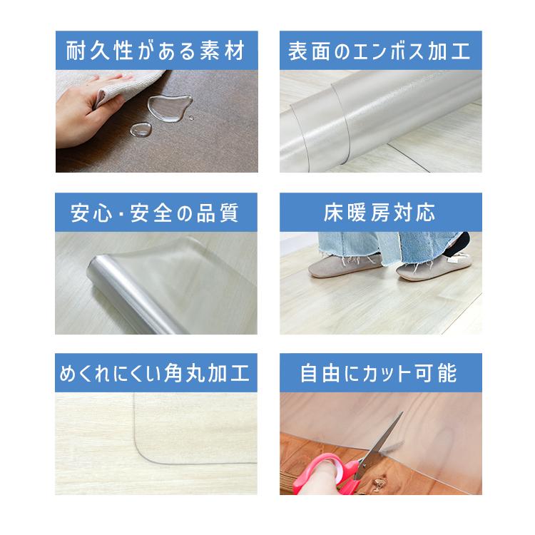 冷蔵庫マット 下敷きマット 透明 クリア Sサイズ  53×62cm 傷防止マット 床保護 防カビ 防水 撥水 PVC クリアマット 冷蔵庫用 | WEIMALL | 05