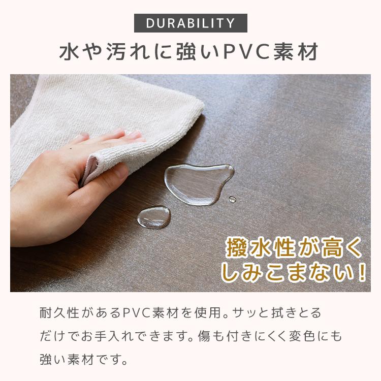 ダイニングマット クリア 150×190cm 超薄0.5mm 床保護 抗菌 防水 撥水 カット自由 めくれ防止シール付き | WEIMALL | 05