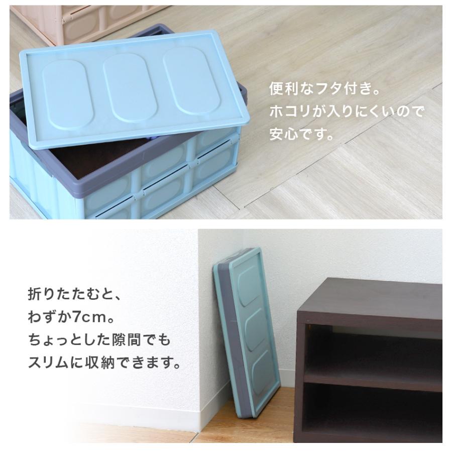 WEIMALL 収納ボックス 折りたたみ Mサイズ 大容量 50L 蓋付き