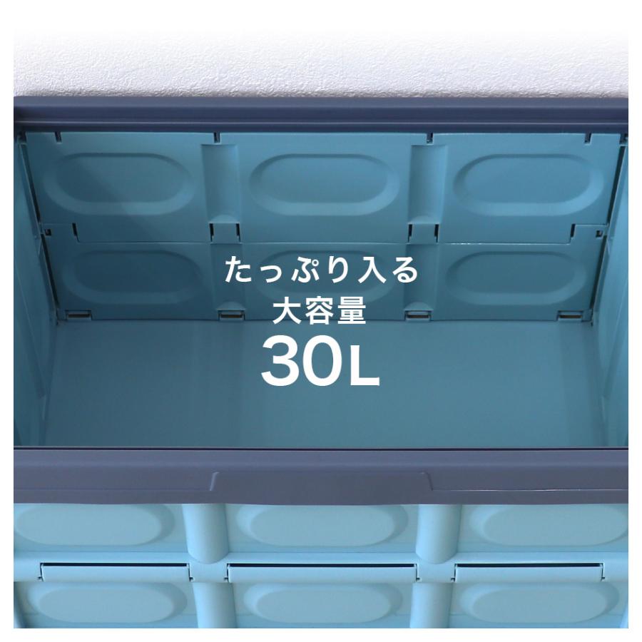 WEIMALL（ウェイモール） 収納 ケース 折りたたみ Sサイズ 30L 蓋付き