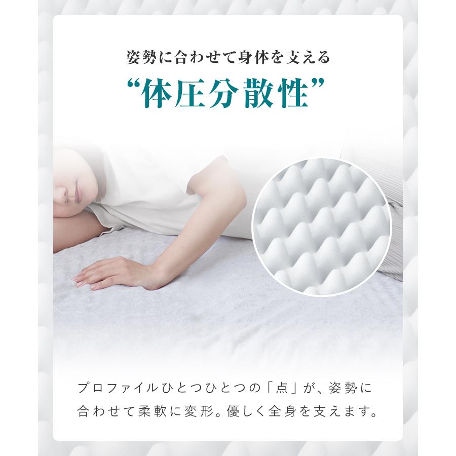 マットレス セミシングル 三つ折り 高反発 硬さ190N 厚み10cm 選べる2タイプ カバー付 腰痛 ベッド 寝具 硬め 極厚 敷き布団 ノンスプリングマットレス WEIMALL | WEIMALL | 09