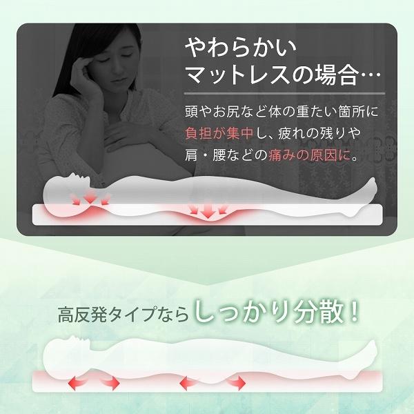 マットレス ダブル 高反発 厚み10cm 硬め175N 全2色 カバー付き 体圧分散 洗濯可能 腰痛 ベッド 寝具 ノンスプリングマットレス 敷き布団 WEIMALL | WEIMALL | 06