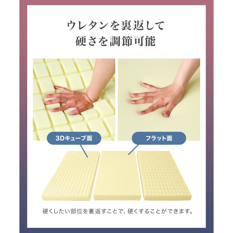 WEIMALL マットレス セミシングル 三つ折り 高反発マットレス 3D