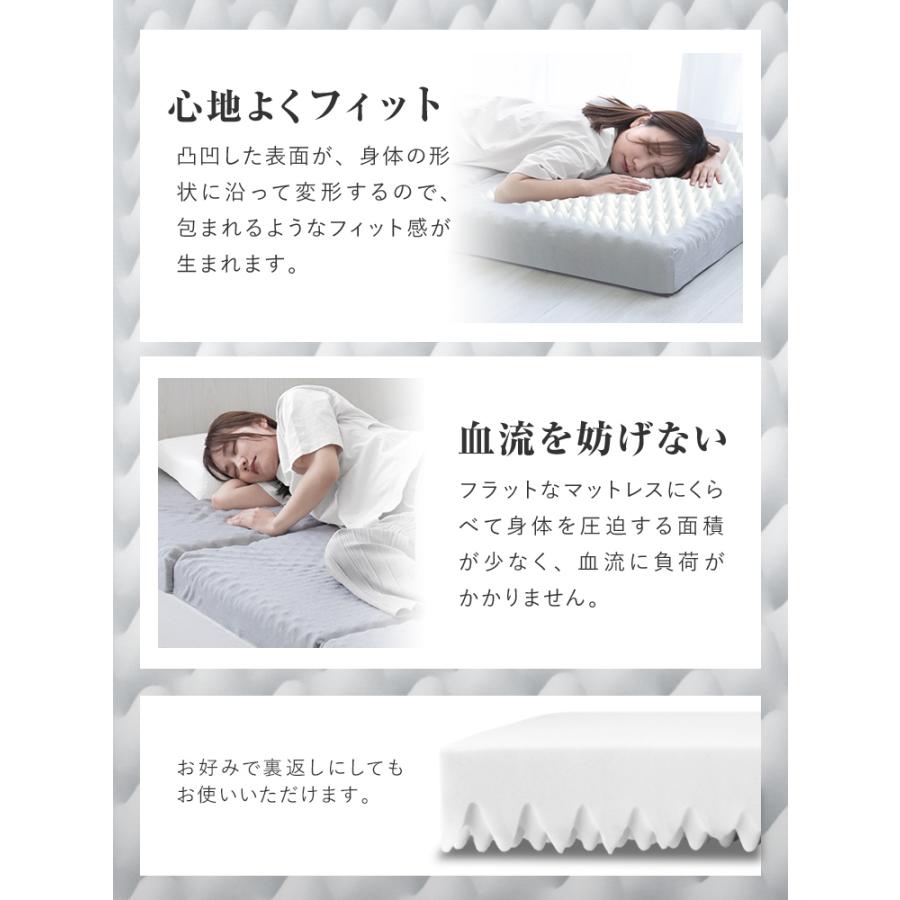 マットレス セミシングル 三つ折り 高反発 硬さ190N 厚み10cm プロファイルマットレス 洗えるカバー 腰痛 ベッドマットレス 寝具 マットレストッパー WEIMALL | WEIMALL | 05