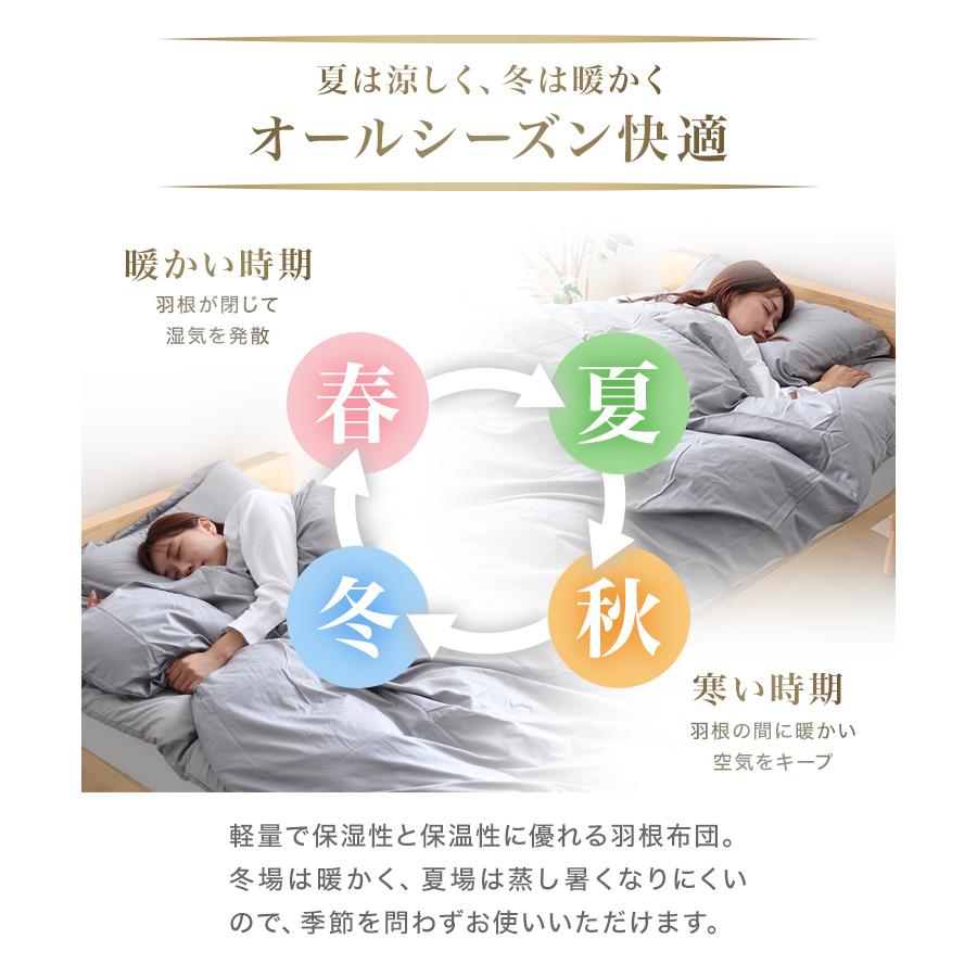 布団セット ダブル 羽根布団セット 7点 ふとんセット 来客用 洗える 抗菌 防臭 羽根布団 掛け布団 敷き布団 布団カバー 枕 収納ケース 寝具 新生活 WEIMALL | WEIMALL | 13