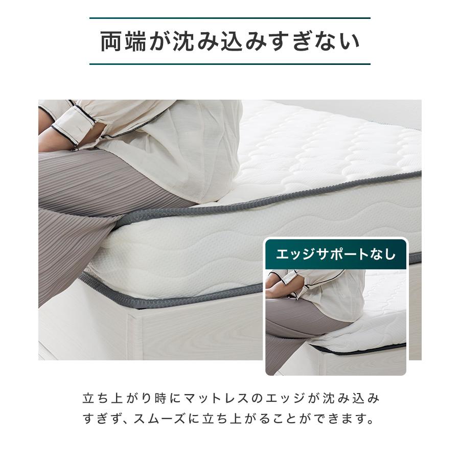 マットレス セミシングル ポケットコイル 20cm 腰痛 エッジサポート ベッドマットレス  硬め スプリングマットレス 寝具 体圧分散 ウレタン メッシュ WEIMALL | WEIMALL | 07