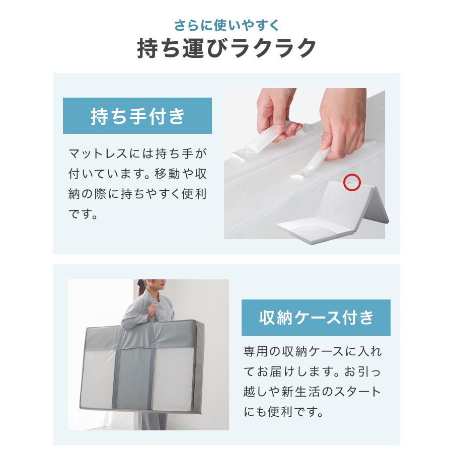 WEIMALL（ウェイモール） マットレス 高反発 ダブル 三つ折り 厚さ5cm