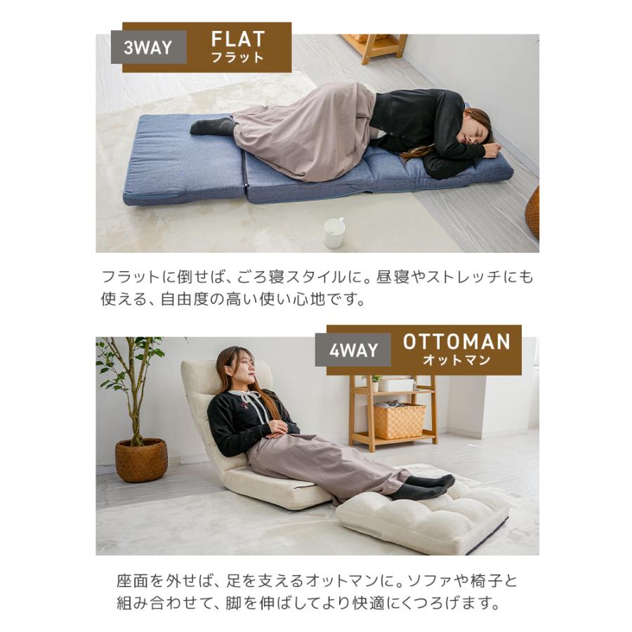 座椅子 おしゃれ 一人掛け リクライニング ソファーベッド ファブリック 北欧 フロアチェアー ローソファー 1年保証 | WEIMALL | 09