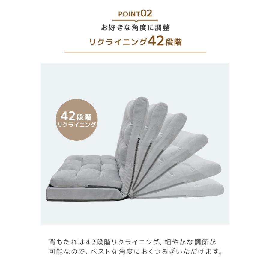 座椅子 おしゃれ 一人掛け リクライニング ソファーベッド ファブリック 北欧 フロアチェアー ローソファー 1年保証 | WEIMALL | 10