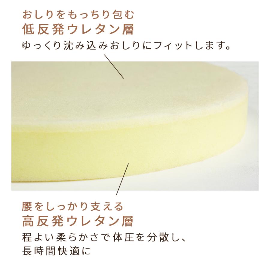 クッション 低反発 高反発 座椅子 極厚ウレタン2層構造 厚さ5cm 洗える カバー 椅子 座布団 おしゃれ 椅子用 ドライブ スクエア 角型 丸型 腰痛 テレワーク 在宅 | WEIMALL | 15