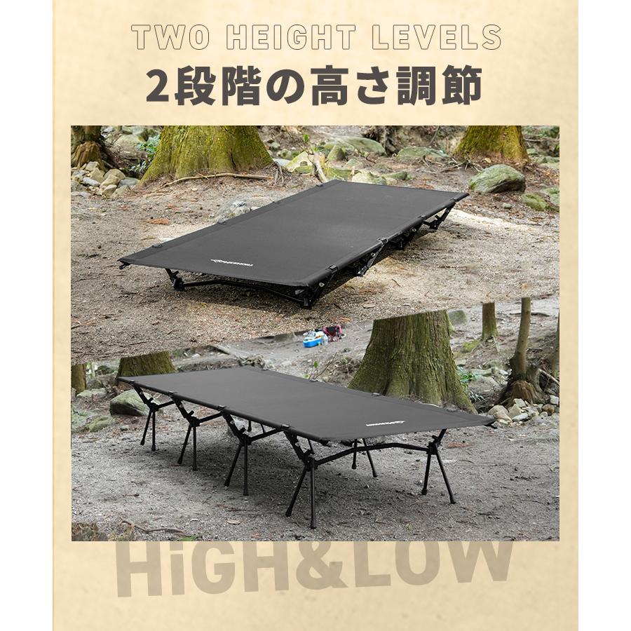 コット フォールディングコット キャンプ ベッド ワイド 折りたたみベッド コンパクト 折り畳み 簡易ベッド 軽量 アウトドア | WEIMALL | 07