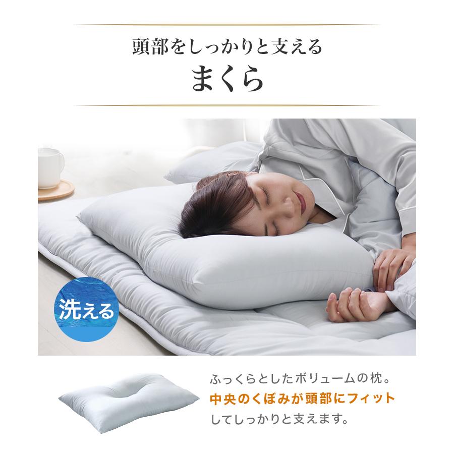 布団セット セミダブル 4点セット 布団 来客用 敷き布団 掛け布団 洗える 枕 収納袋付き ほこり 出にくい 洗濯可 抗菌 防臭 防カビ 寝具 ふとん セット WEIMALL | WEIMALL | 12