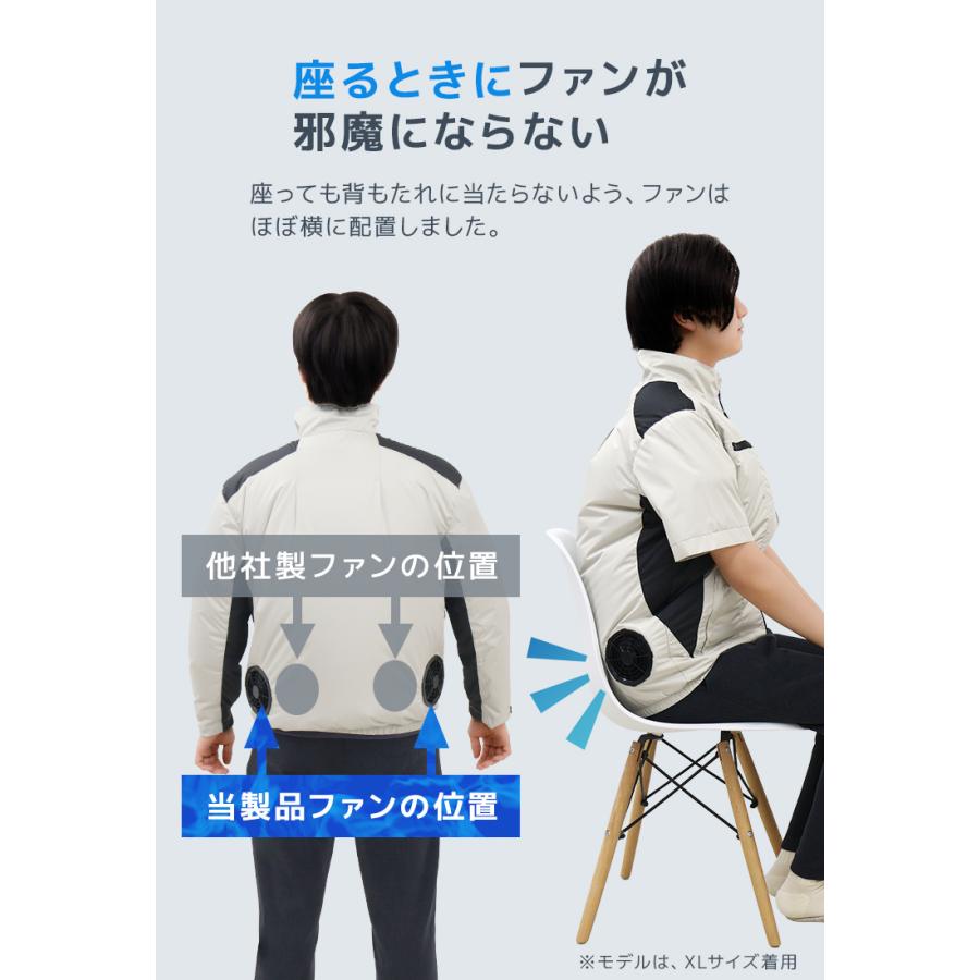 空調作業服 モバイルバッテリー付き 予備の服付き ベスト ウェア ファン付きウェア 3段階風量調節 UVカット 保冷剤ポケット付 夏用 メンズ レディース 冷却服 | WEIMALL | 21