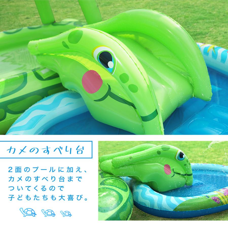 ビニールプール 滑り台付き プール 家庭用 2.7m クッション付き