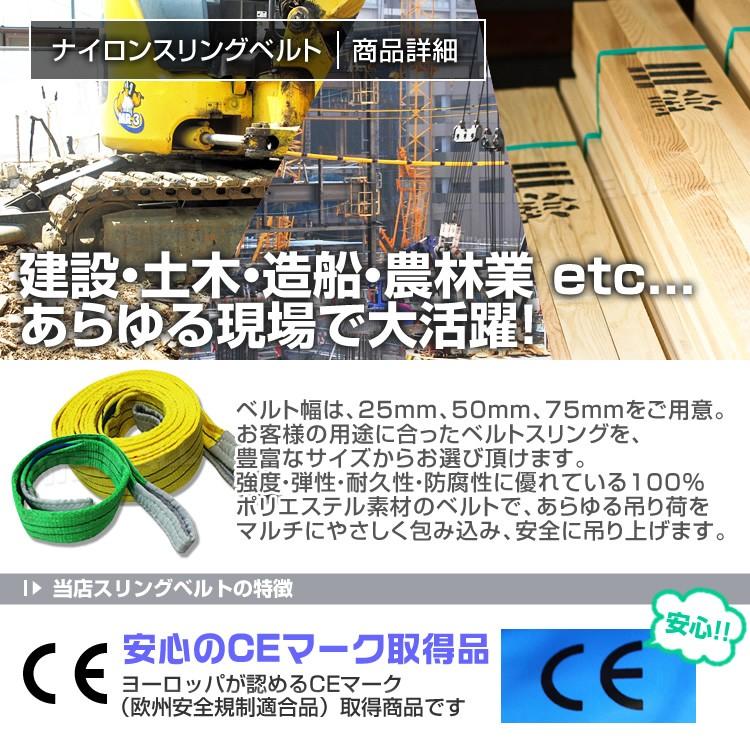 WEIMALL ナイロンスリングベルト 2本セット 25mm×2m 耐荷重800kg WEIMALL ナイロンスリングベルト 2本セット 25mm×2m 耐荷重800kg