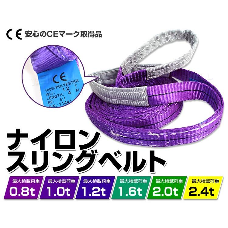 WEIMALL ナイロンスリングベルト 2本セット 25mm×4m 耐荷重800kg WEIMALL ナイロンスリングベルト 2本セット 25mm×4m 耐荷重800kg