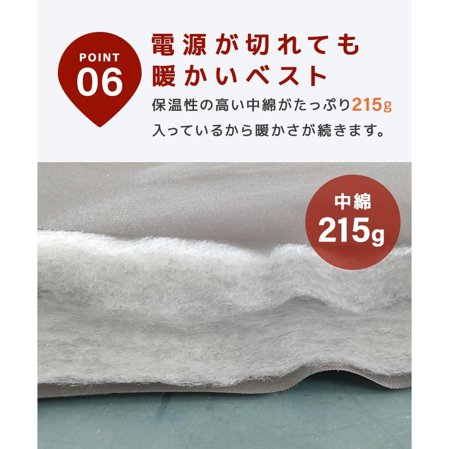 電熱ベスト 電熱ジャケット 21エリア発熱 MAX50℃ ヒーターベスト 3段階温度調整 軽量 洗える 撥水 防寒着 USB ヒートベスト 作業着  男女兼用 冬 WEIMALL | WEIMALL | 15