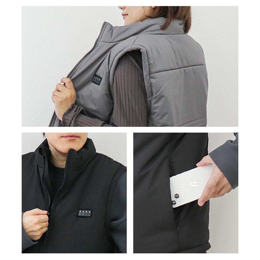 電熱ベスト 電熱ジャケット 21エリア発熱 MAX50℃ ヒーターベスト 3段階温度調整 軽量 洗える 撥水 防寒着 USB ヒートベスト 作業着  男女兼用 冬 WEIMALL | WEIMALL | 05