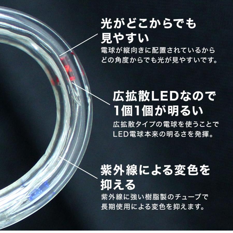 WEIMALL LED ロープライト イルミネーション 50m 屋外用 防水 WEIMALL LED ロープライト イルミネーション 50m 屋外用 防水