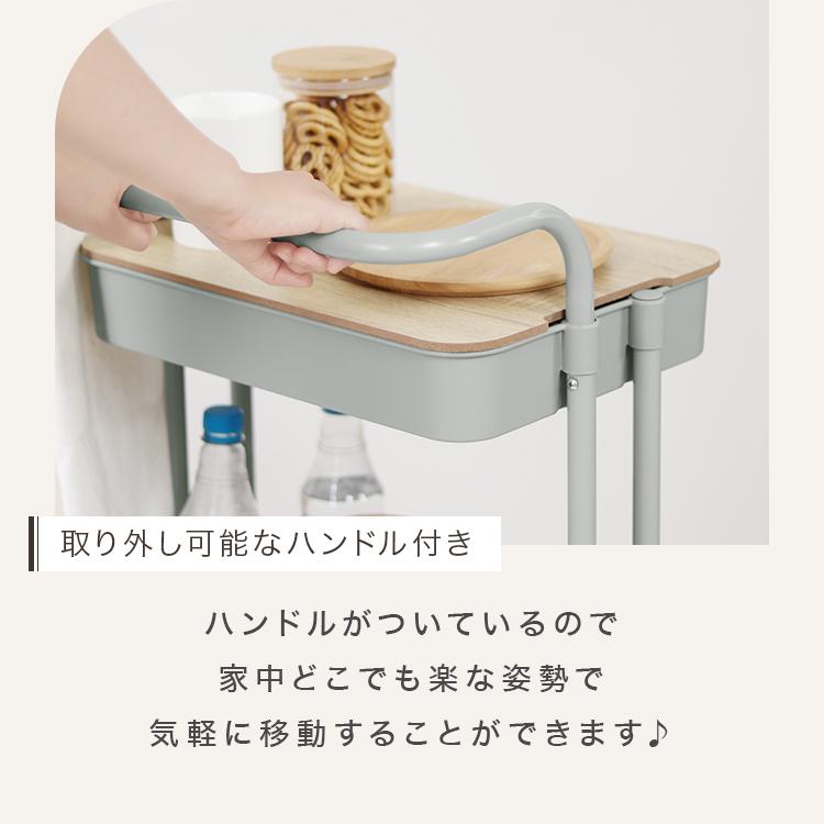 キッチンワゴン キャスター付き 3段 天板 ラック バスケットトローリー 収納 おしゃれ ハンドル付き カート 高さ調節 キッチン収納 隙間収納 鍋置き WEIMALL | WEIMALL | 12