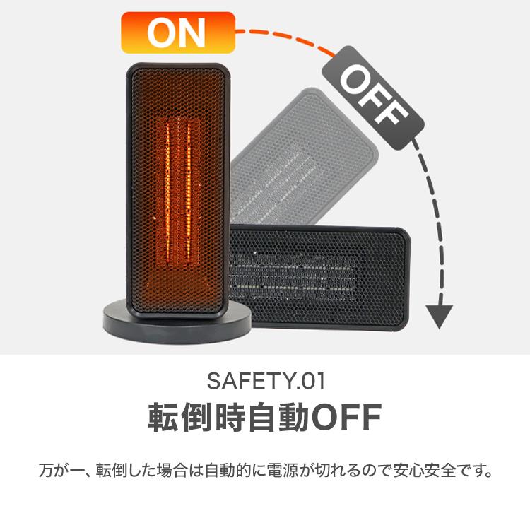 WEIMALL（ウェイモール） セラミックヒーター ファンヒーター 小型 速