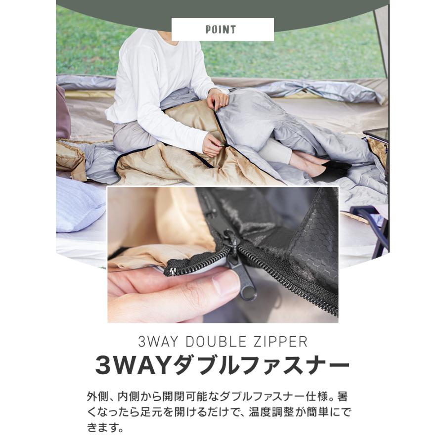 寝袋 冬用 最強 シュラフ コンパクト 封筒型 -15℃ 撥水 キャンプ 洗える ねぶくろ アウトドア 連結可能 オールシーズン 防災グッズ 車中泊 暖かい 登山 | MERMONT | 18
