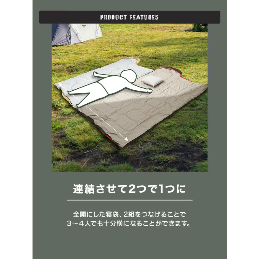 寝袋 冬用 最強 -10℃対応 封筒型 二層構造 防水 保温 軽量 撥水加工 コンパクト収納 春夏秋冬 キャンプ 車中泊 防災 | WEIMALL | 14