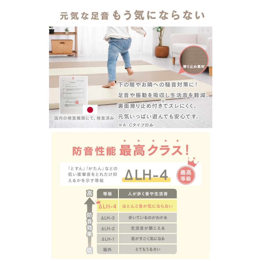 1000円OFFクーポン プレイマット ベビー 折りたたみ シームレス 厚手 4cm 200×180 プレイマットケース ベビーマット 赤ちゃん マット 大判 抗菌 防水 防音 軽量 | WEIMALL | 15