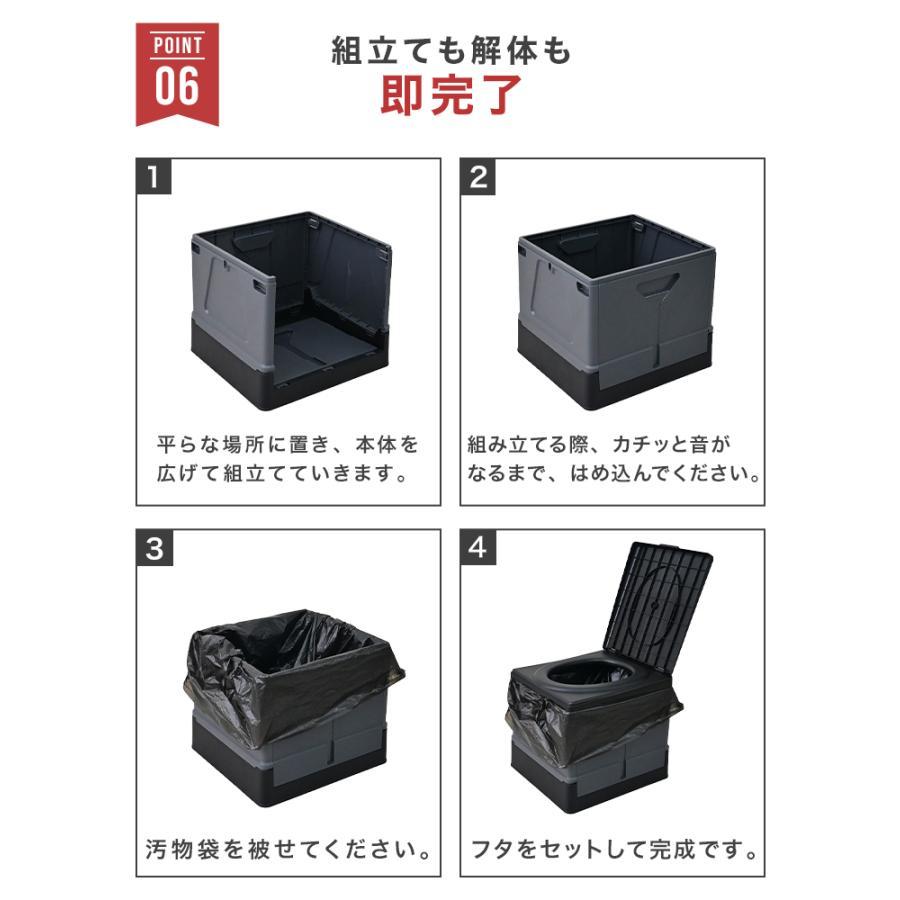 WEIMALL（ウェイモール） 簡易トイレ 折りたたみ 携帯トイレ 非常用