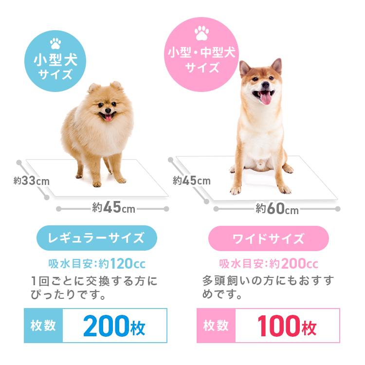 ペットシーツ ワイド レギュラー スーパーワイド 200枚 100枚 50枚 ペットシート 犬 薄型 厚型 トイレシート 猫 大容量 多頭飼い ペットトイレ おしっこシート | WEIMALL | 07